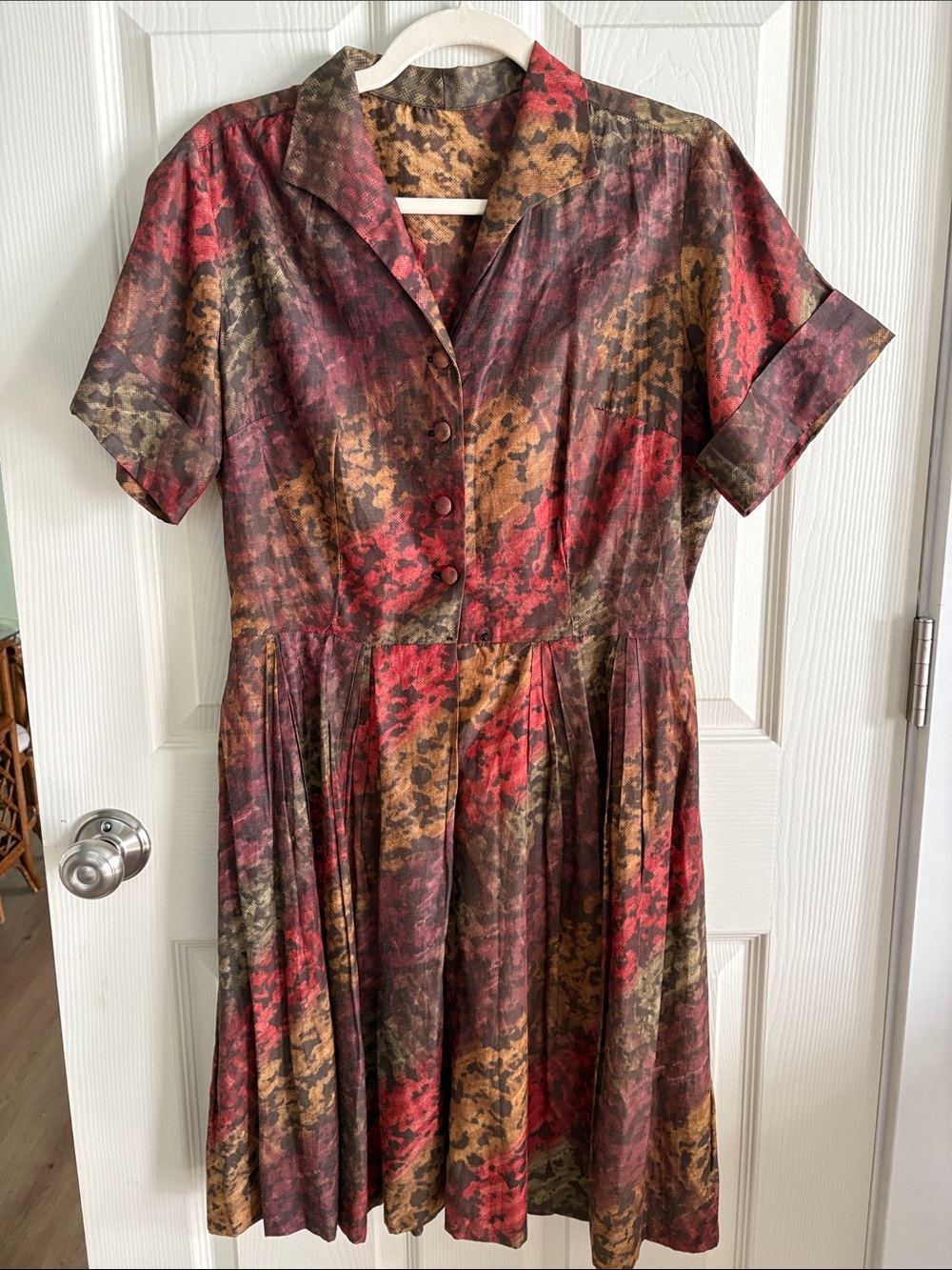 Vintage Rockabilly Red Multi Floral Fit & Flare Dress